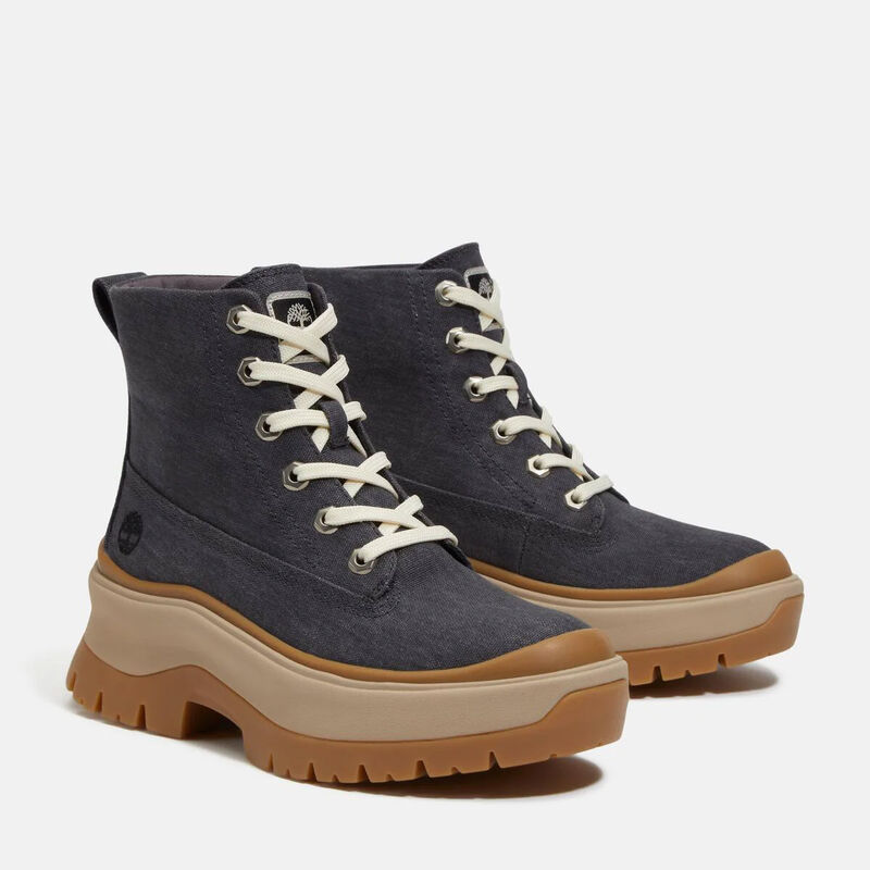 Timberland Womens Roxie Lane Mid ETK Dark Grey Canvas image number 1